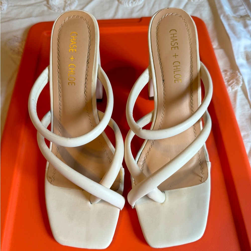 White Strappy Heels